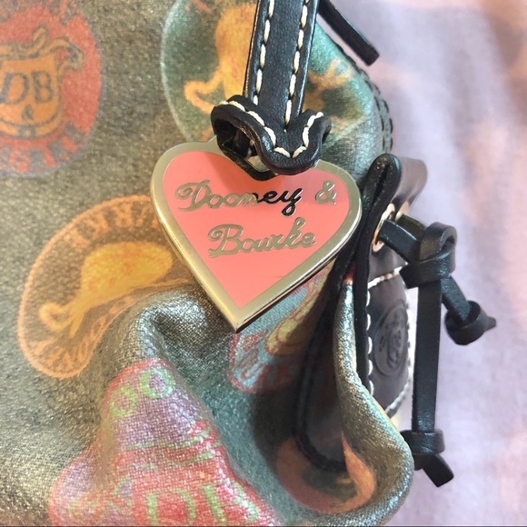 Dooney & Bourke Black/Multicolor Coin Logo Canvas Handbag - Picture 10 of 15